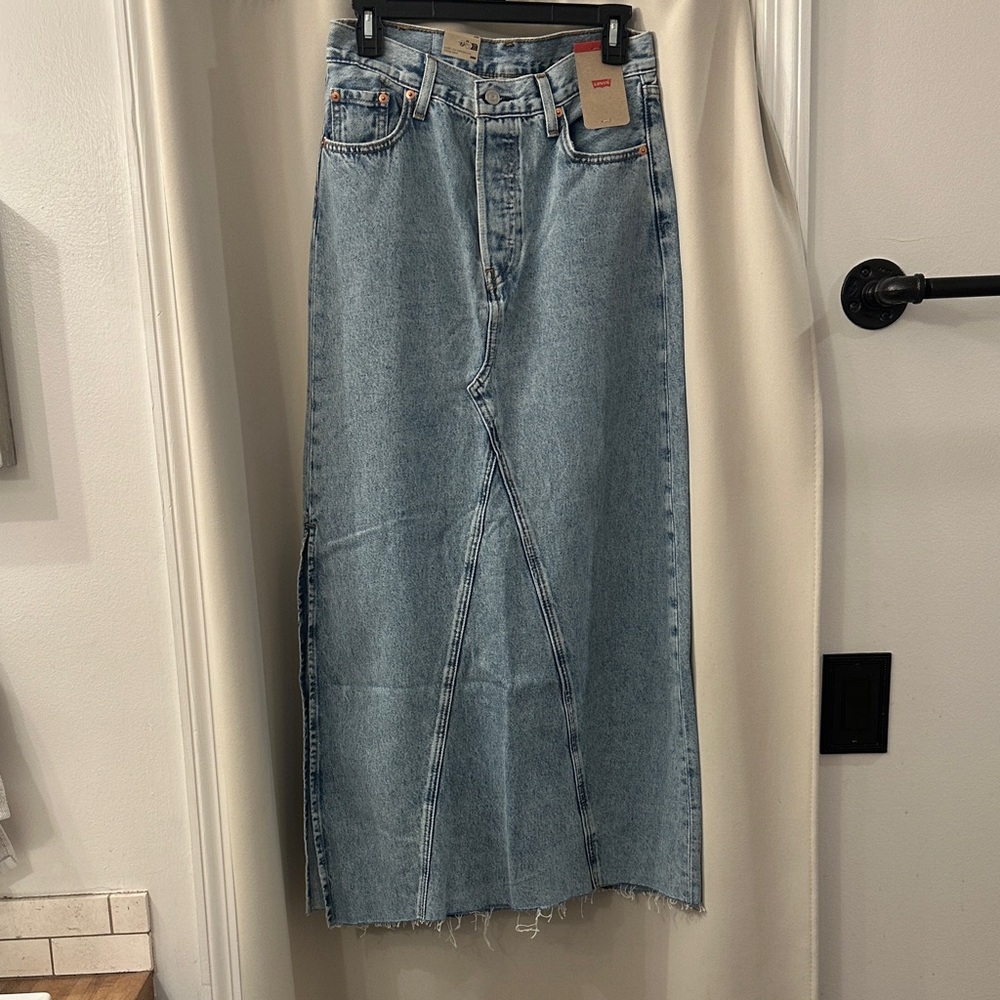 Levi's Blue Denim Maxi Skirt